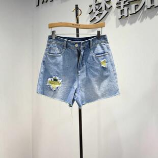 2026春季 显瘦G22N9026直筒牛仔短裤 新款 修身 专柜新品 品牌折扣女裤