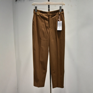 202春季 裤 W9282时尚 职业垂感带中缝锥版 舒适专柜新品 杜鹃鸟女裤