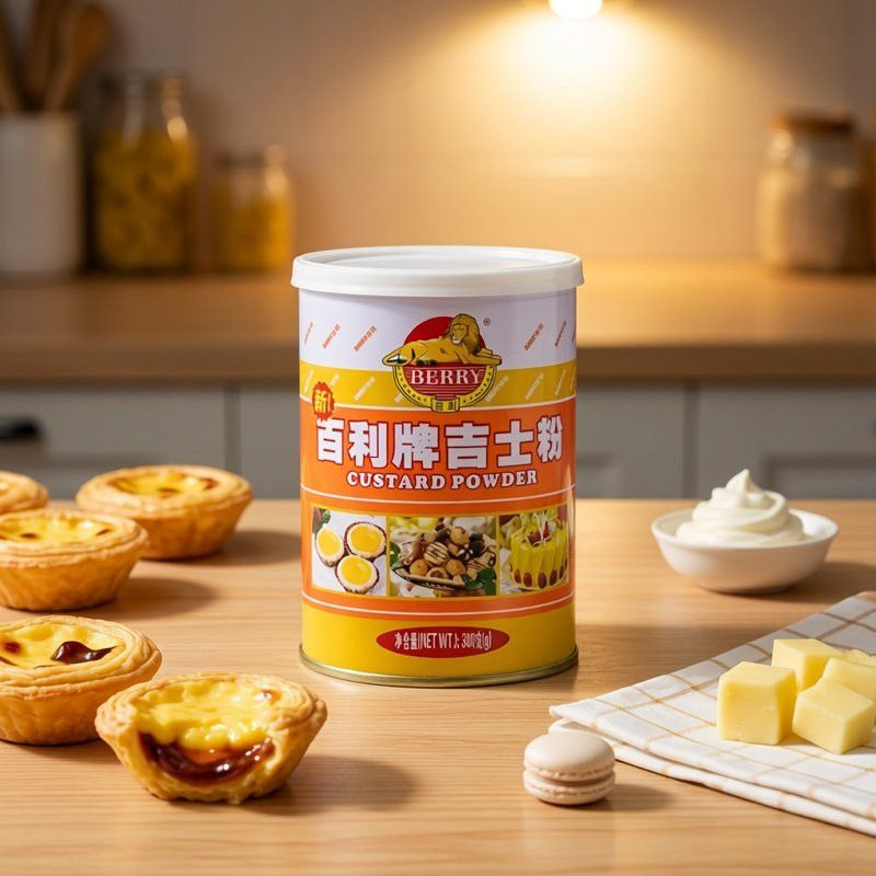 百利吉士粉300g家用烘焙面包月饼蛋挞油炸速溶布丁卡士达粉小包装