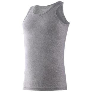 南极人男士背心纯棉夏季运动老头衫全棉吸汗白色内穿打底老人汗衫