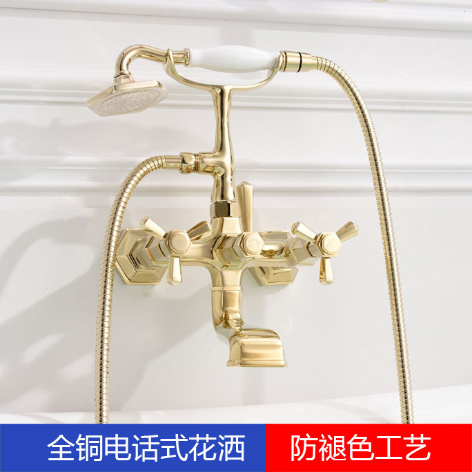 意大利全铜冷热双把浴缸龙头