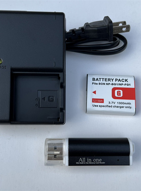 适用索尼DSC-W150 W170 W200 W210 W290W300相机NP-BG1电池充电器