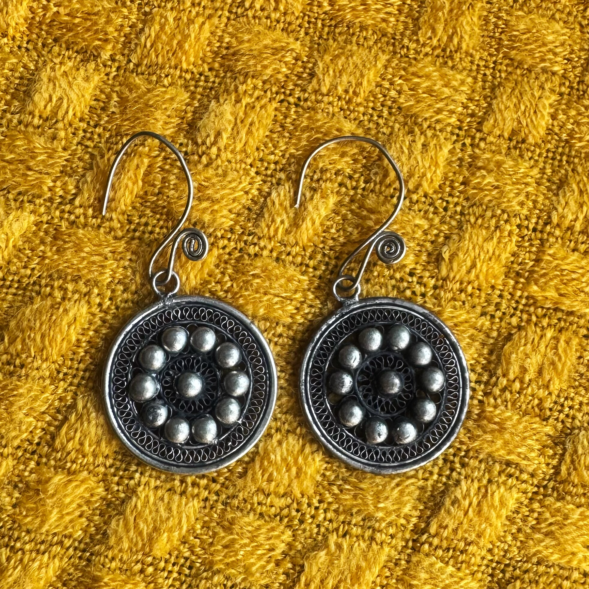 民族风传统古法掐花丝工艺复古宫廷耳饰手工苗银耳环,饰品/流行首饰/时尚饰品新,民族风耳饰,淘宝优惠券,粉丝福利购,淘宝优惠卷