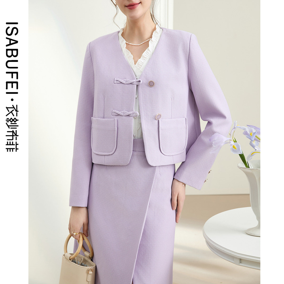 衣纱布菲柔画 小香风外套女新款春秋装长袖v领国风休闲短款夹克,女装/女士精品,短外套,淘宝优惠券,粉丝福利购,淘宝优惠卷