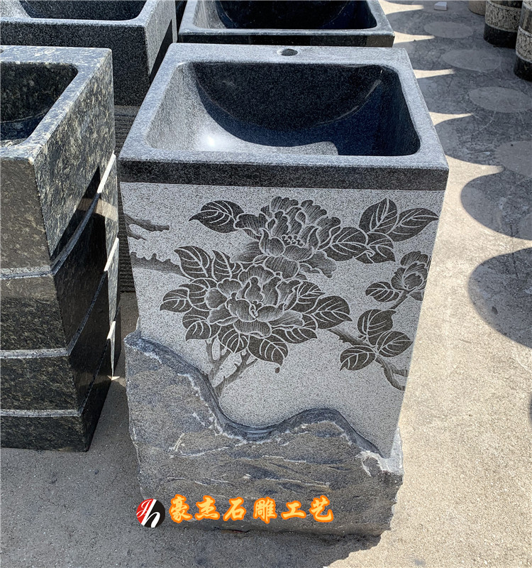 天然石材洗手盆户外庭院洗手台浴室卫生间洗手池别墅装饰艺术台盆
