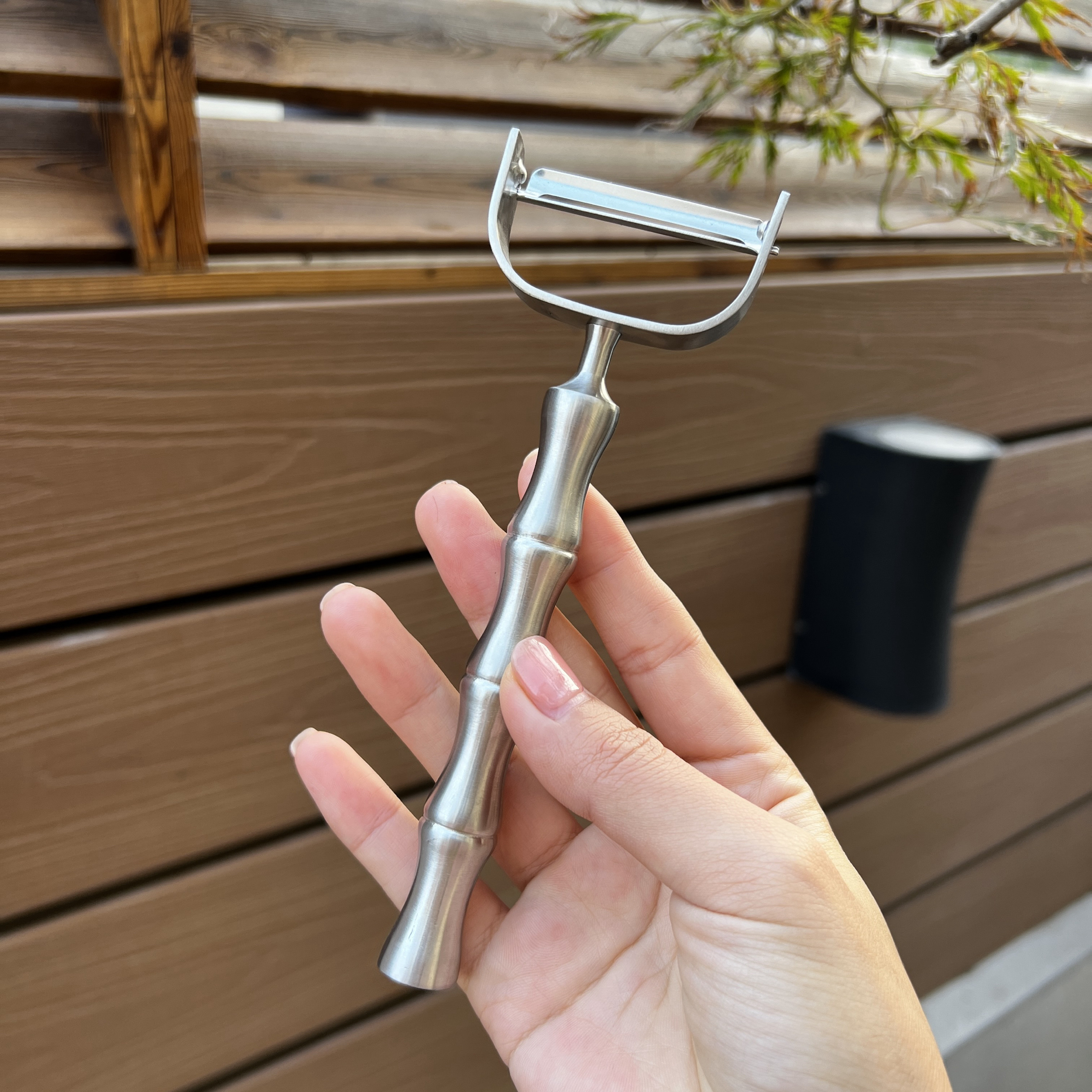 商用304不锈钢加厚竹节打皮刀