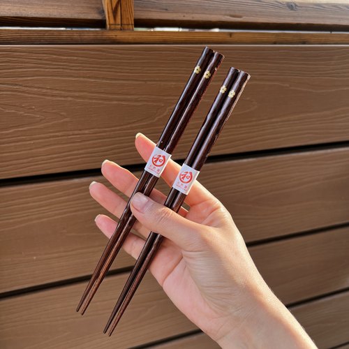 一朵金花筷单双简装 日式筷子木筷家用餐具实木尖头筷