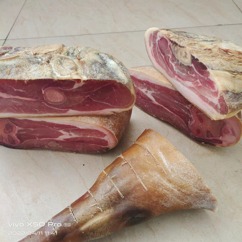 土猪火腿自家腌制腊肉特产农家风干腌肉非金华咸腿非烟熏咸肉