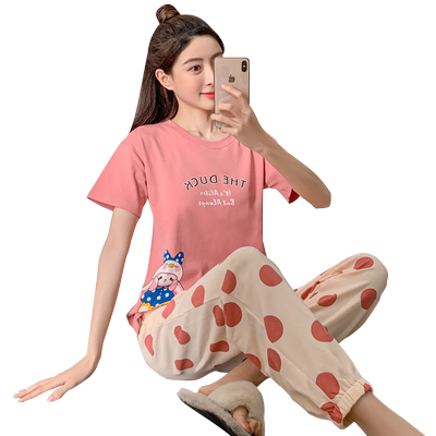 2024新款春夏季睡衣女款纯棉套装