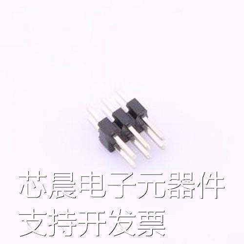 HB-PH8-20023PB2GOP 排针 间距:2mm 2x3P 直插 方针 插件,P=2mm原