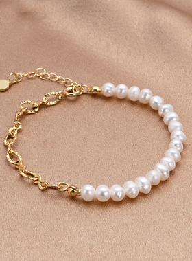 女士珍珠镀金优雅百搭