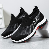 子男春夏季 网面鞋 新款 鞋 跨境百搭休闲鞋 时尚 软底不闷脚一脚蹬布鞋