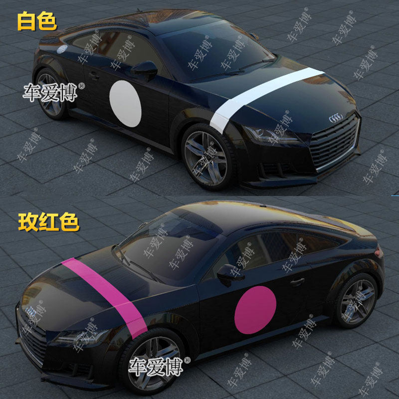 适用于奥迪TT A3 A5 R8 A4装饰改装车贴拉花跑车机盖两侧车身贴纸