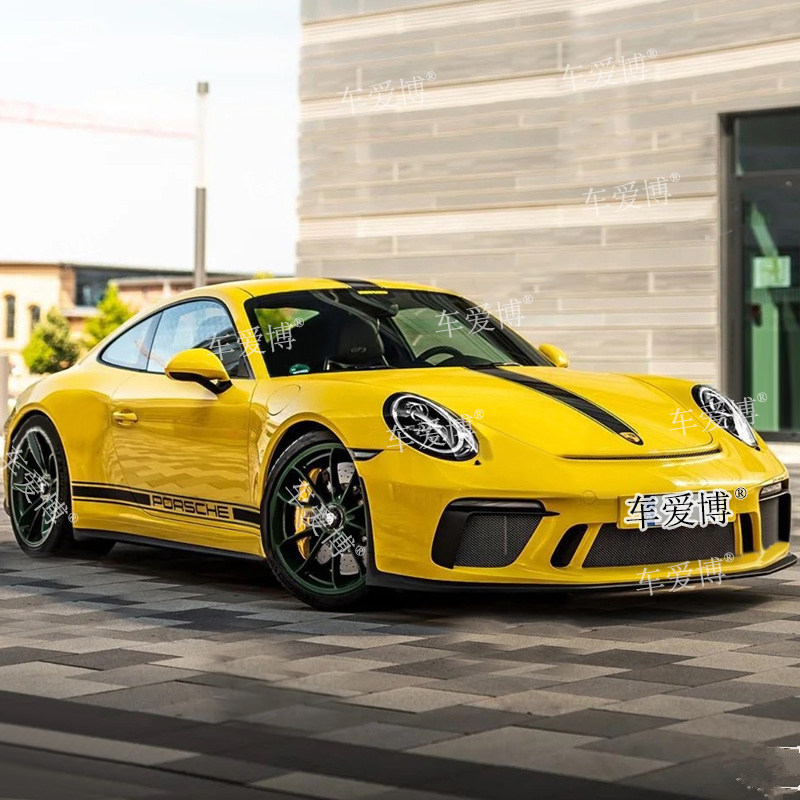 保时捷911车贴拉花 718 Cayman Boxster改装车身机盖侧裙装饰贴纸