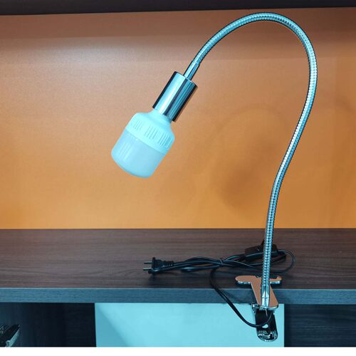 简易夹子灯座补光工作台灯明月星