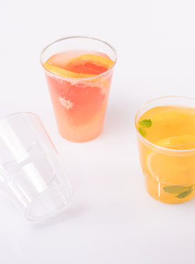 透明硬塑料加厚啤酒500只航空杯