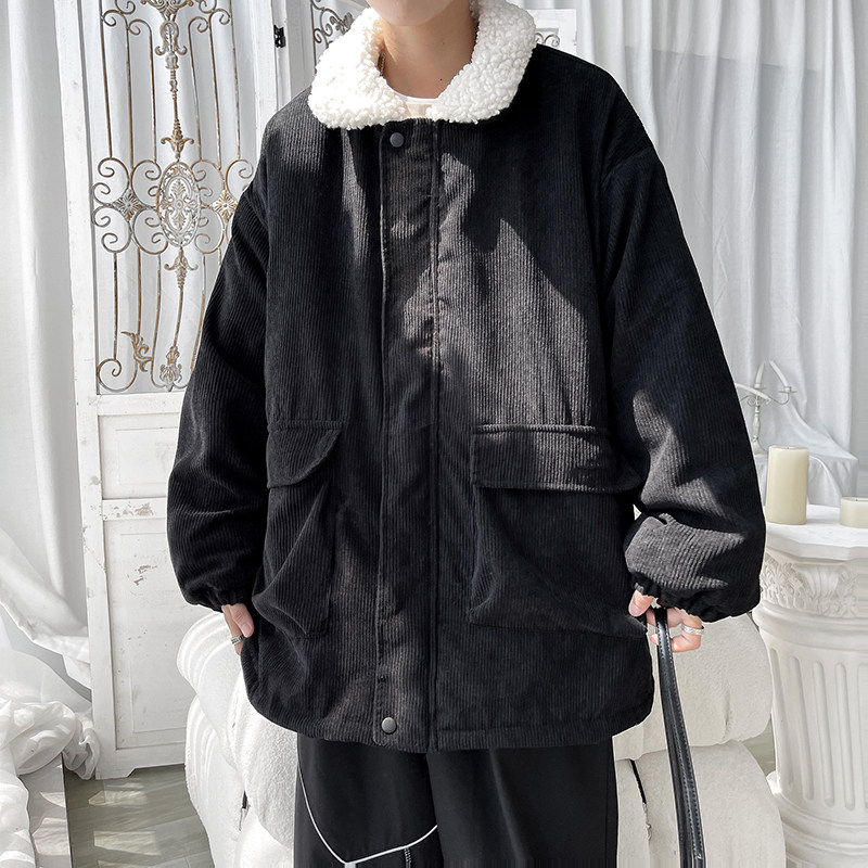2025冬季加厚羊羔绒棉衣外套男D201-DM181-P120,男装棉衣,电商D321-1