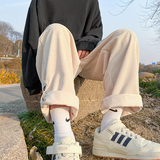 D201-DM92-P40男款夏装直筒纯色灯芯绒休闲裤宽松透气运动裤，女装休闲裤，电商D321-1