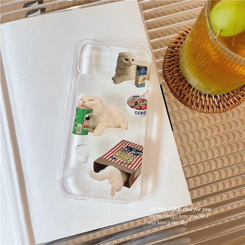 苹果ins复古薯片爆米花牛奶猫咪