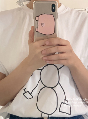 韩国ins卡通可爱猪猪头iPhone14plus13promax适用于苹果12透明手机壳15pro16