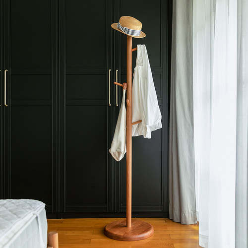 遇木的店樱桃木100%整杆衣帽架