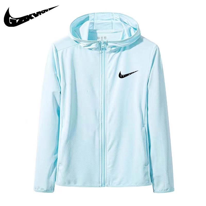 OLE 트렌디 한 남성 및 여성 의류 자외선 차단 의류 여름 얼음 실크 자외선 방지 후드 경량 재킷 에어컨 셔츠