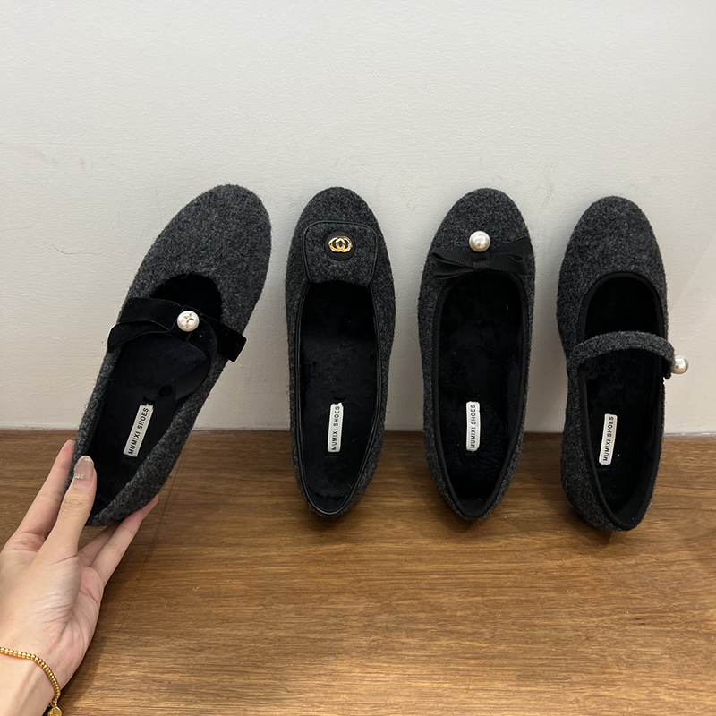 法式平底秋冬小香风加绒毛毛玛丽珍棉鞋女新款百搭保暖单鞋通勤,女鞋,玛丽珍鞋,淘宝优惠券,粉丝福利购,淘宝优惠卷