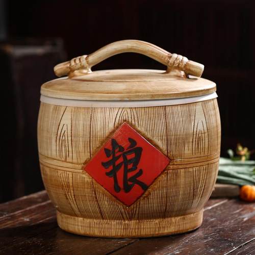 20斤陶瓷米缸防潮防虫景德镇米桶