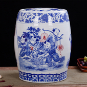 30斤装 陶瓷米缸大米桶面粉罐50斤收纳凳家用香油菜油密封储物缸