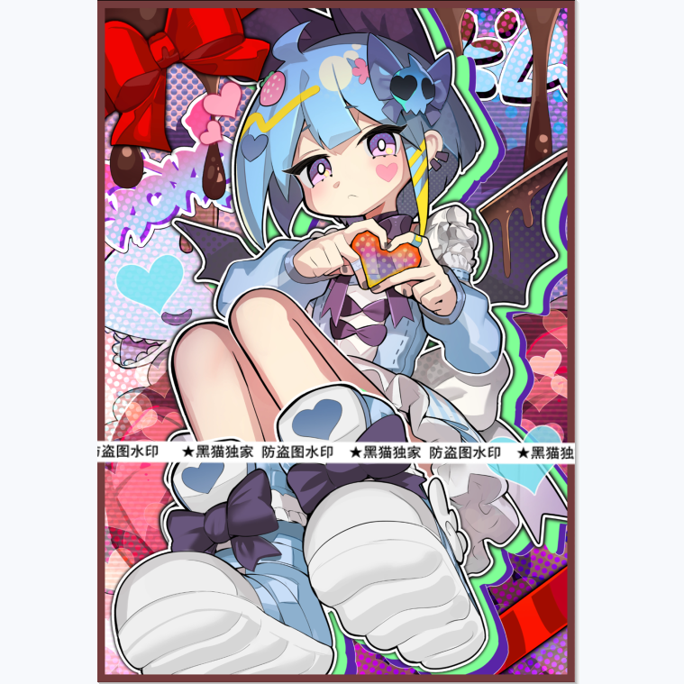 【黑猫卡牌】游戏王-妹套-直播双子 璃拉 糖心 ROG 卡套