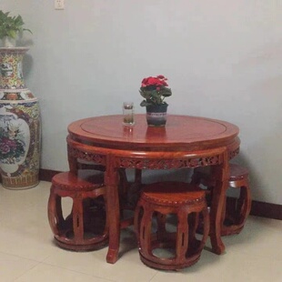 家庭餐桌全实木轻奢现代圆形中式大餐桌小户型家用多功能酒店桌椅