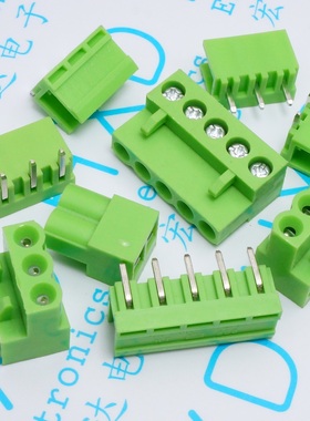 绿色 HT3.96MM 2P3P4P5P6P8P HT3.96 接线端子 弯脚/直脚一套