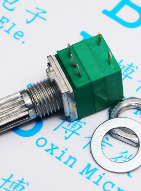 5脚 RV097NS 50K 单联电位器 B50K 带开关 功放电位器 柄15mm