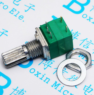 5脚 RV097NS 50K 单联电位器 B50K 带开关 功放电位器 柄15mm