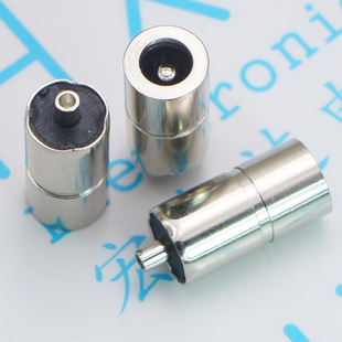 DC083 4.0*1.7 全金属 DC母座金属直筒孔径 4.0针1.7 DC座