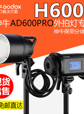 神牛H-600P分体式便携灯头保荣口AD600pro外拍闪光灯灯座摄影附件