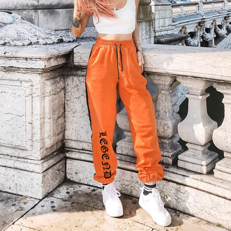 Europe and America orange printing Leggings Hip hop Jazz Costume Stage costume Sporty Hip hop Elastic trousersin the Women's clothing/Boutique , Pants , Casual pants  category - from Buy2taobao.com to provide professional Taobao agent buy service