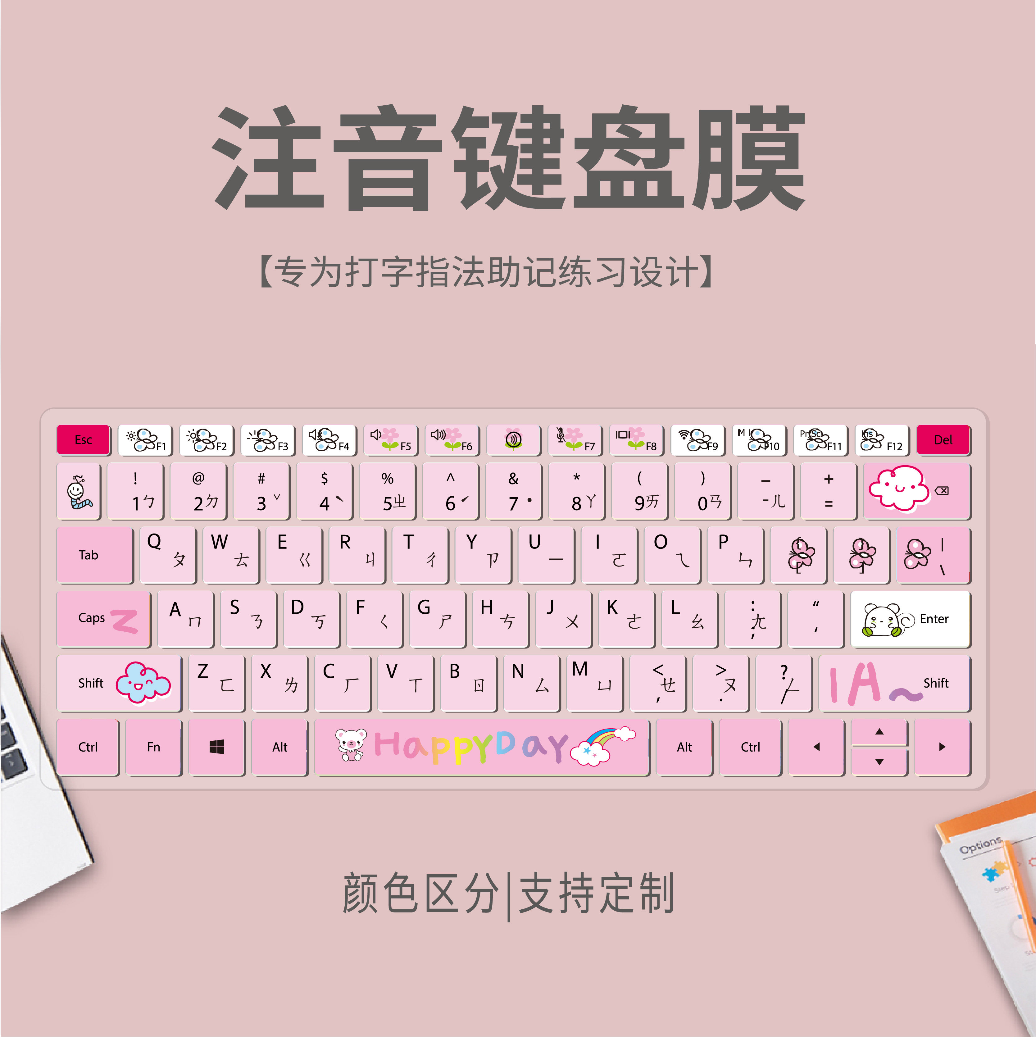 适用华为笔记本电脑MateBook 16s键盘保护膜中文翻译汉字拼音繁体