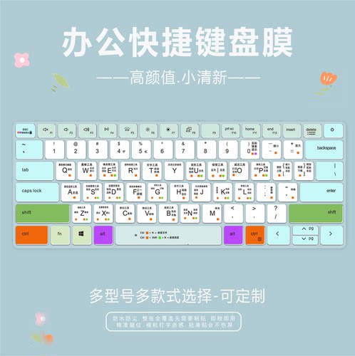 适用戴尔灵越Ins14-5415-R1505笔记本电脑键盘保护膜办公快捷功能