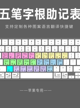 适用苹果MacBookAirpro笔记本电脑A1502键盘膜A1370快捷五笔指法