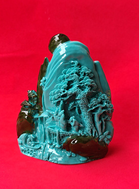 批发仿 绿松石假山摆件 树脂山水假山家居办公摆件工艺品