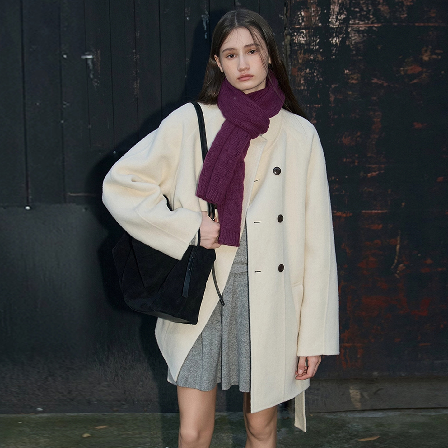 新款气质高级感大衣100%全羊毛