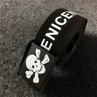 男士皮带年轻人潮流男学生帆布裤带女设计感小众配牛仔裤腰带男式