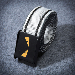 男士帆布编织腰带自动扣皮带简约韩版个性潮人青少年学生军训皮带
