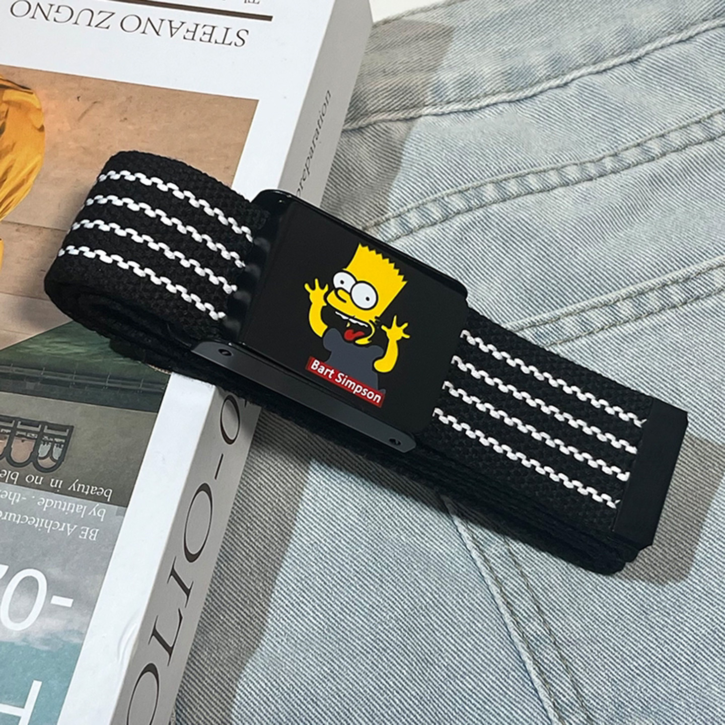 韩版bf风腰带男女休闲牛仔裤平滑扣原宿皮带青年简约百搭时尚裤带