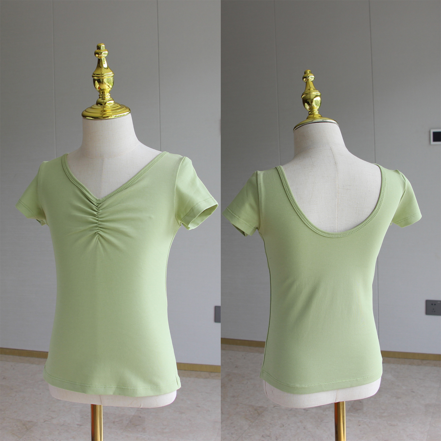 儿童舞蹈服女童夏季短袖练功服