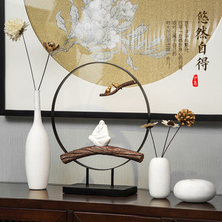 新中式禅意套装家居装饰品摆件现代玄关书架客厅茶几桌样板房软装