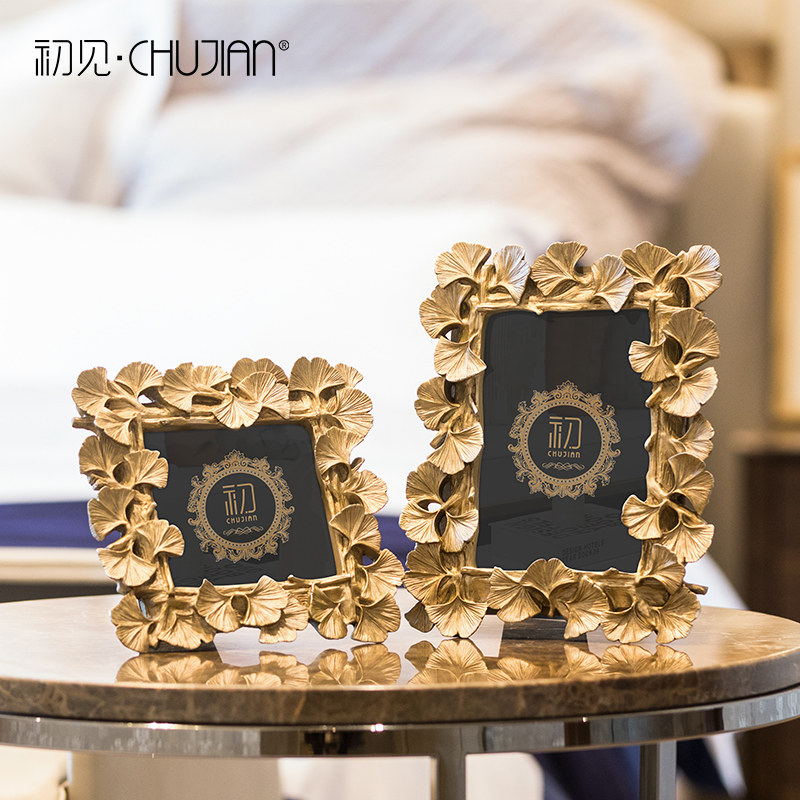 European style Photo frame Decoration originality golden leaf TV cabinet Entrance modern Home Furnishing Open Houses ornament a decorationin the Home accessories , 摆件类, 桌面摆件 category - from Buy2taobao.com to provide professional Taobao agent buy service