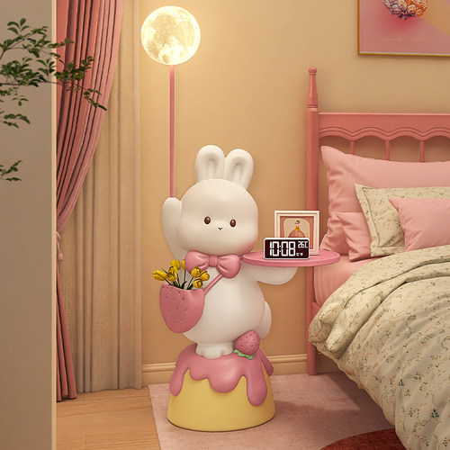 初见可爱兔子儿童床头柜女孩