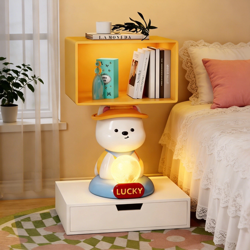 可爱小狗卡通床头柜创意落地摆件